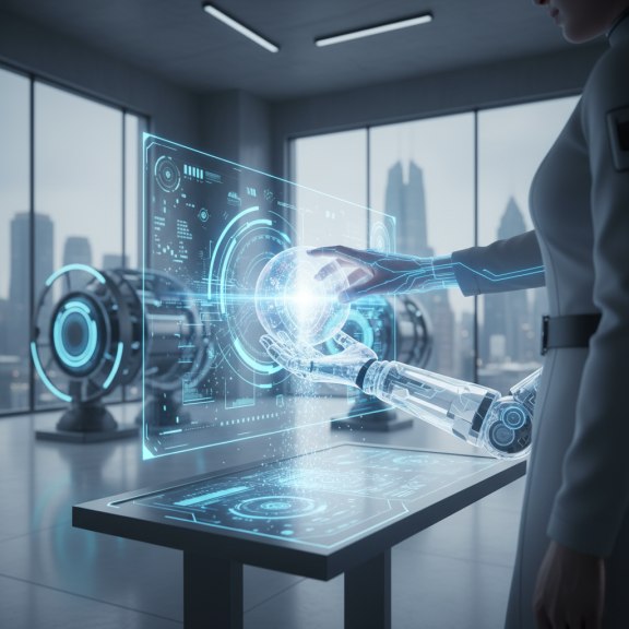 AI-powered business transformation strategy showing digital innovation across enterprise departments