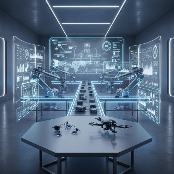 Automation strategy visualization showing human-AI collaboration and intelligent workflow systems