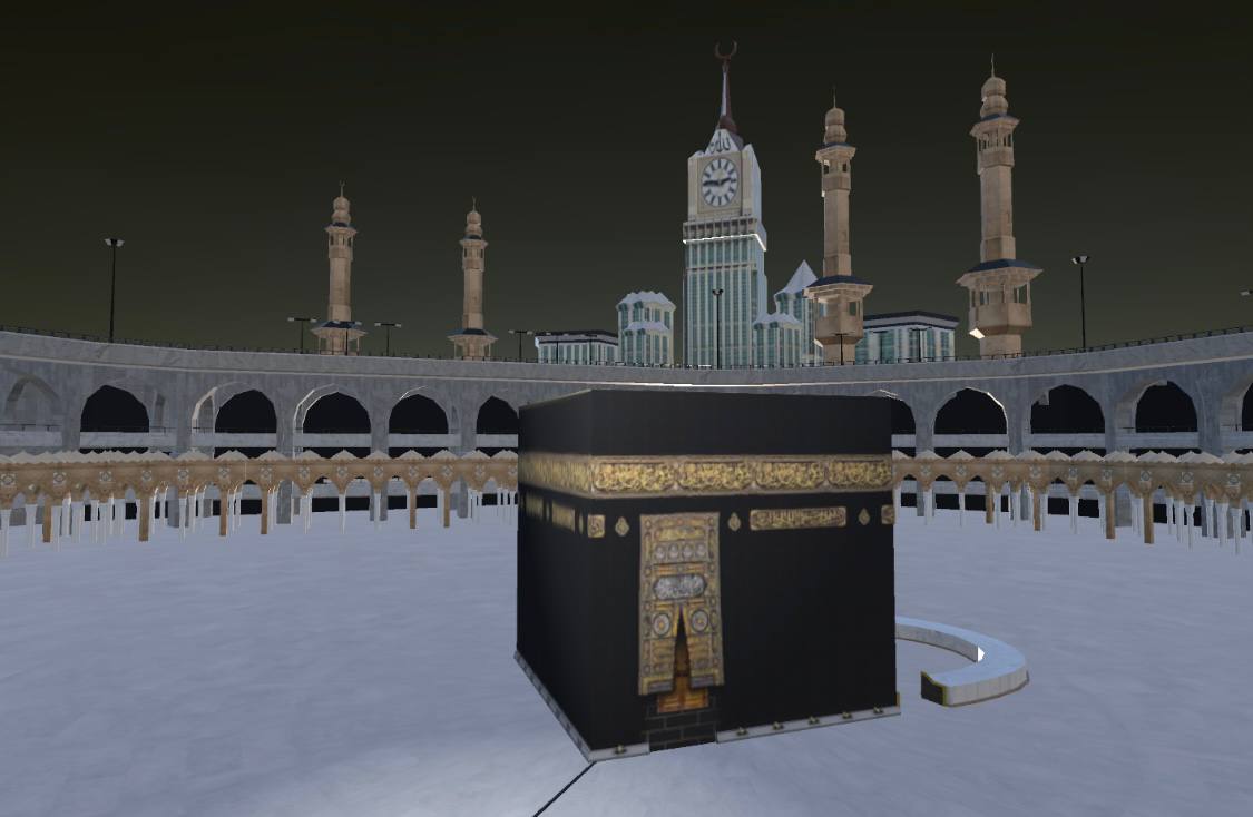HajjVerse metaverse platform showing virtual Kaaba circumambulation and Hajj ritual preparation environment